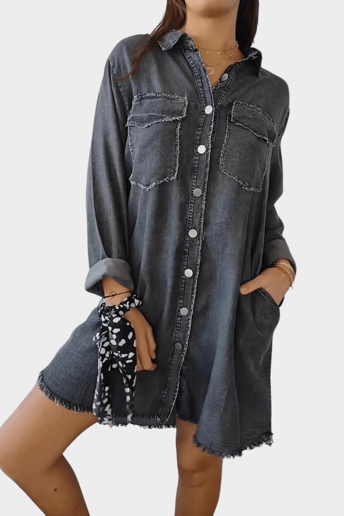 Sidsel - Vestido camisero vaquero