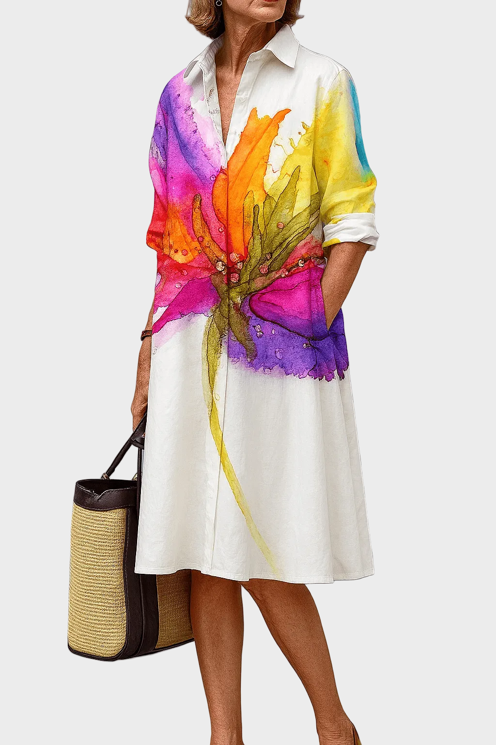 Solveig - Vestido midi elegante