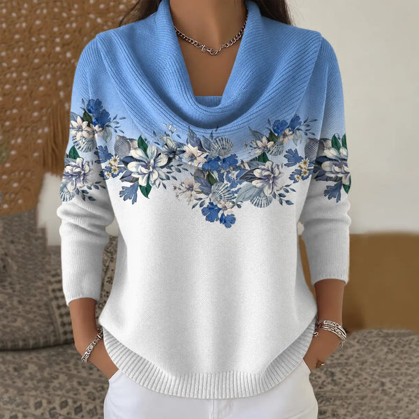 Kathleen | Jersey de cuello alto floral