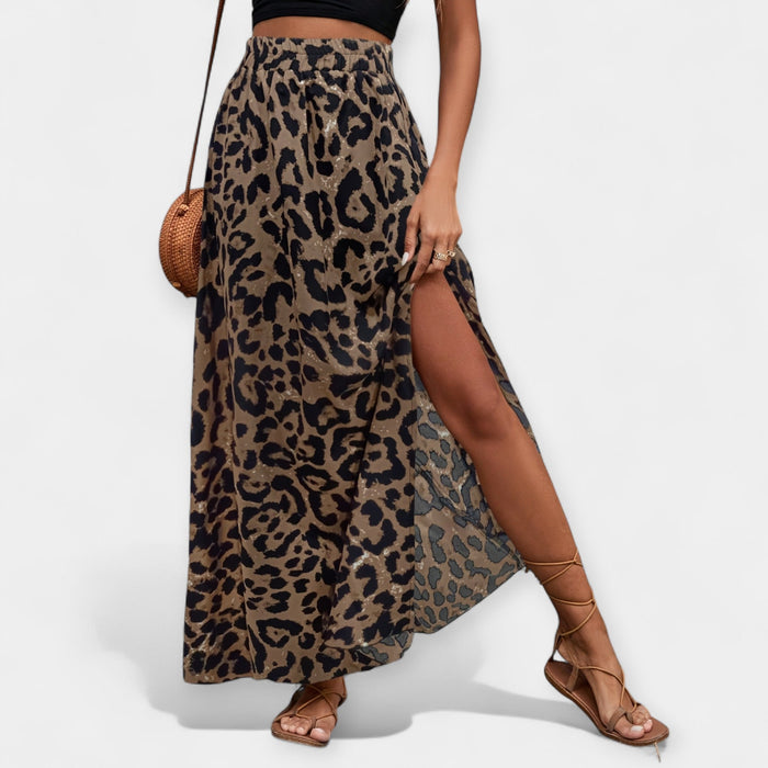 Anežka - Falda con estampado de leopardo