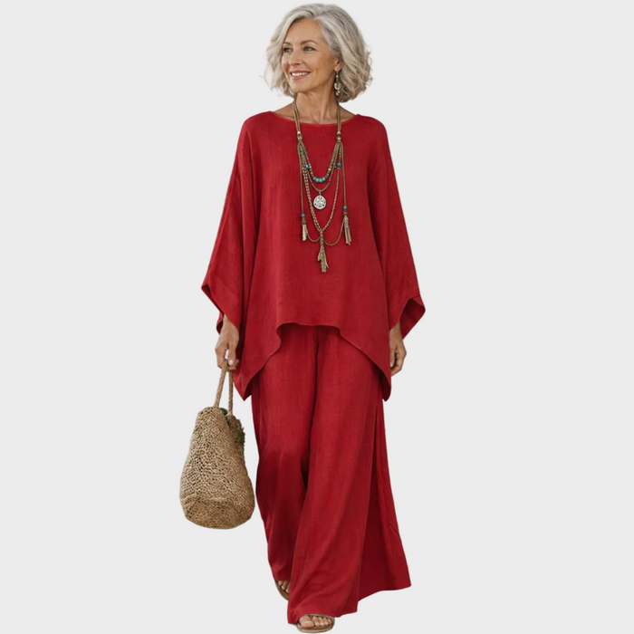Beata - Elegante Conjunto de Ropa de Lino en Dos Partes