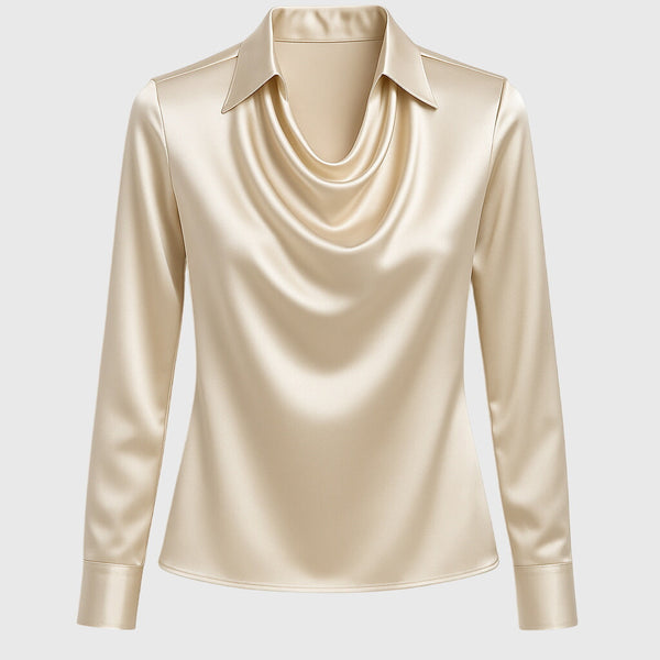 Dana - Blusa elegante de raso brillante