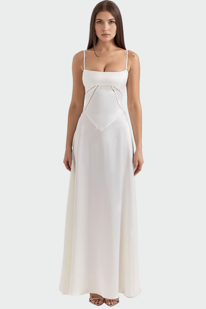 Vítězslava – Vestido de satén para mujer