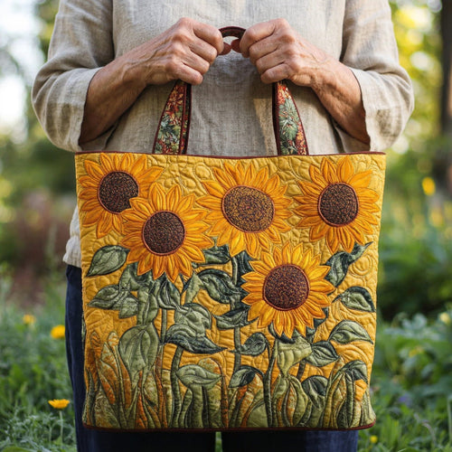 Bolso clásico de girasoles con bordado