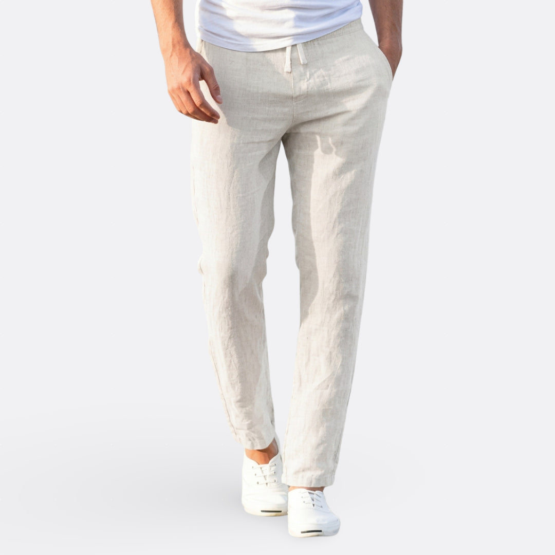 Hélder - Pantalones Ligeros de Lino para Ocasiones Informales