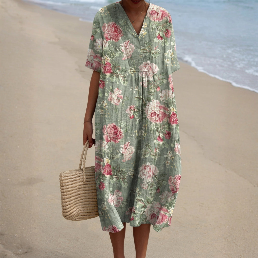 Camélia - Vestido midi floral vintage