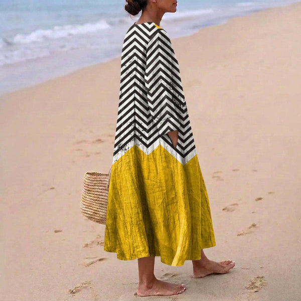 Xana - Vestido Zigzag con Detalles en Contraste