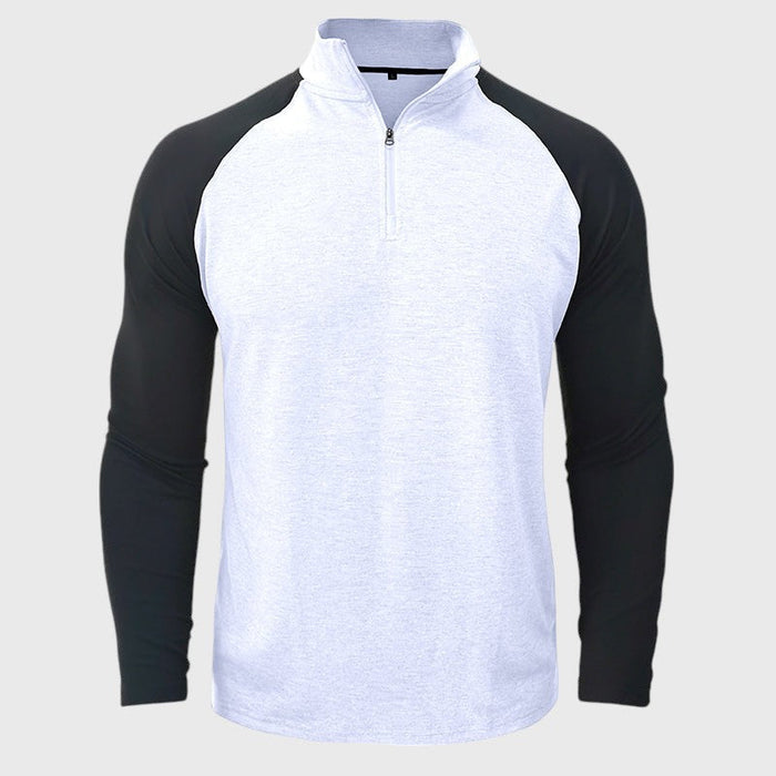 Camisa de algodón con cuello alto