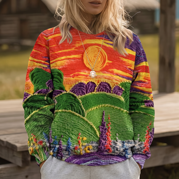 DELACROIX | Sudadera con Estampado Sol Poniente Martine