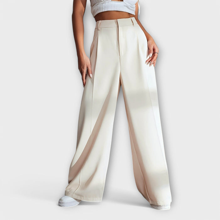 Iara - Pantalón de tiro alto y pernera ancha