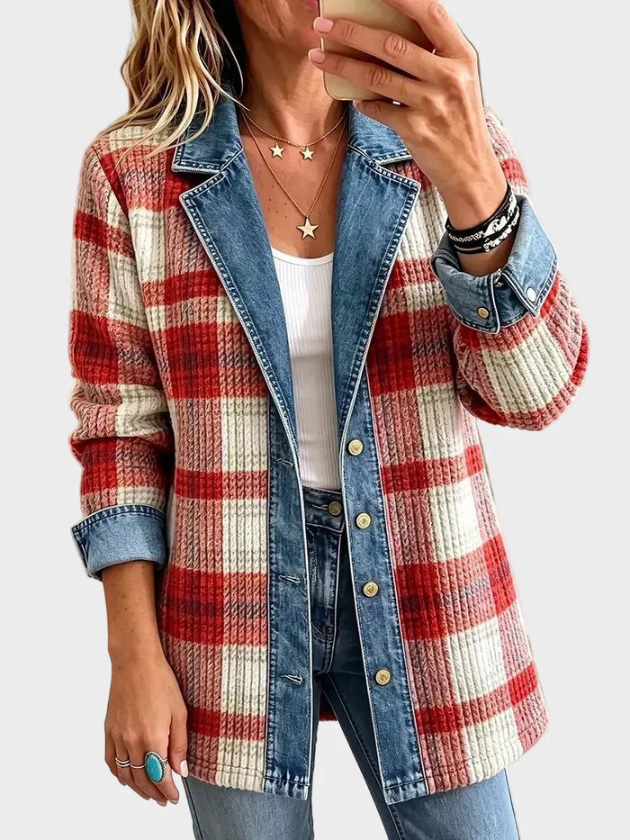 Hailey - Chaqueta vaquera vintage con retazos