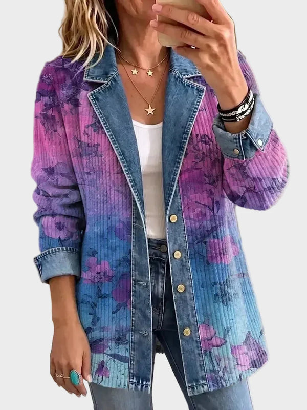 Brooklyn - Chaqueta de arte floral retro