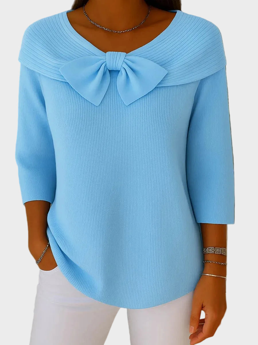 Aline - Jersey Suave y Elegante con Lazo