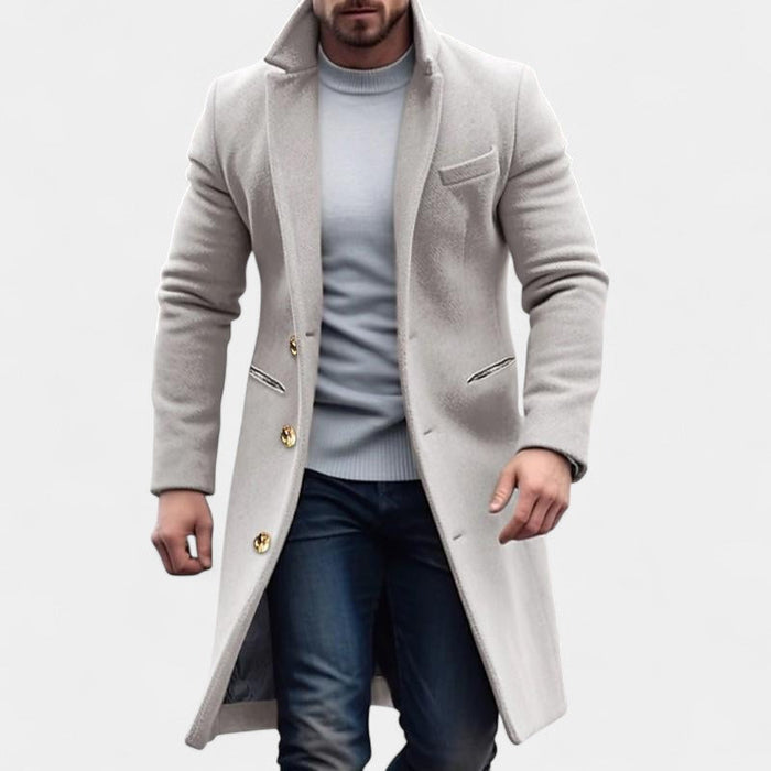 Viktor – Abrigo de lana con solapas para hombre