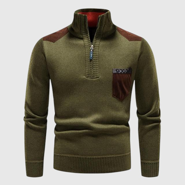 Libuše - Jersey de lana con cremallera