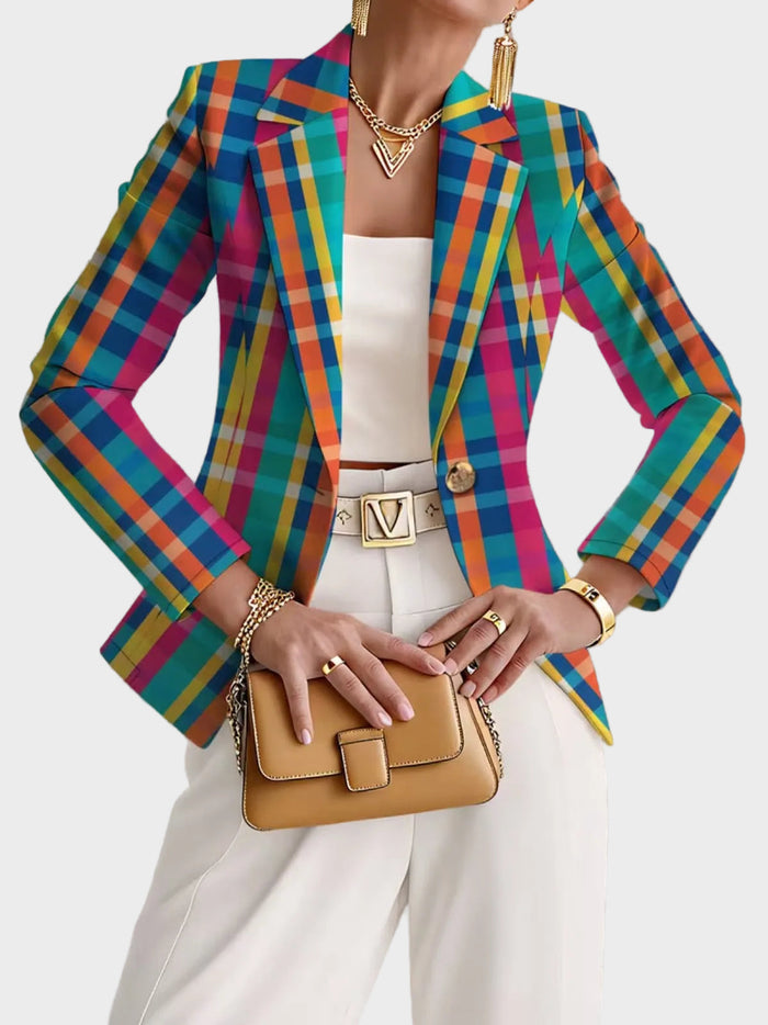 ROSALINE - CHAQUETA CUADROS ARCO IRIS