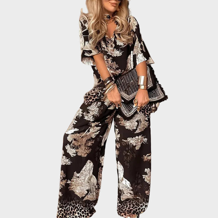 Freja – Conjunto de blusa y pantalón