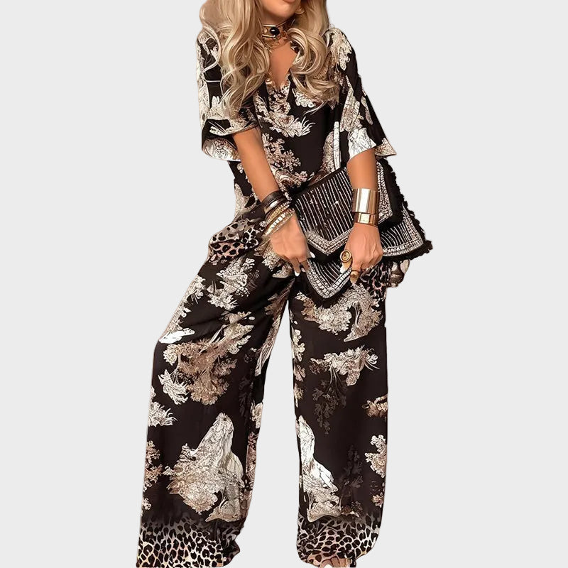Freja – Conjunto de blusa y pantalón