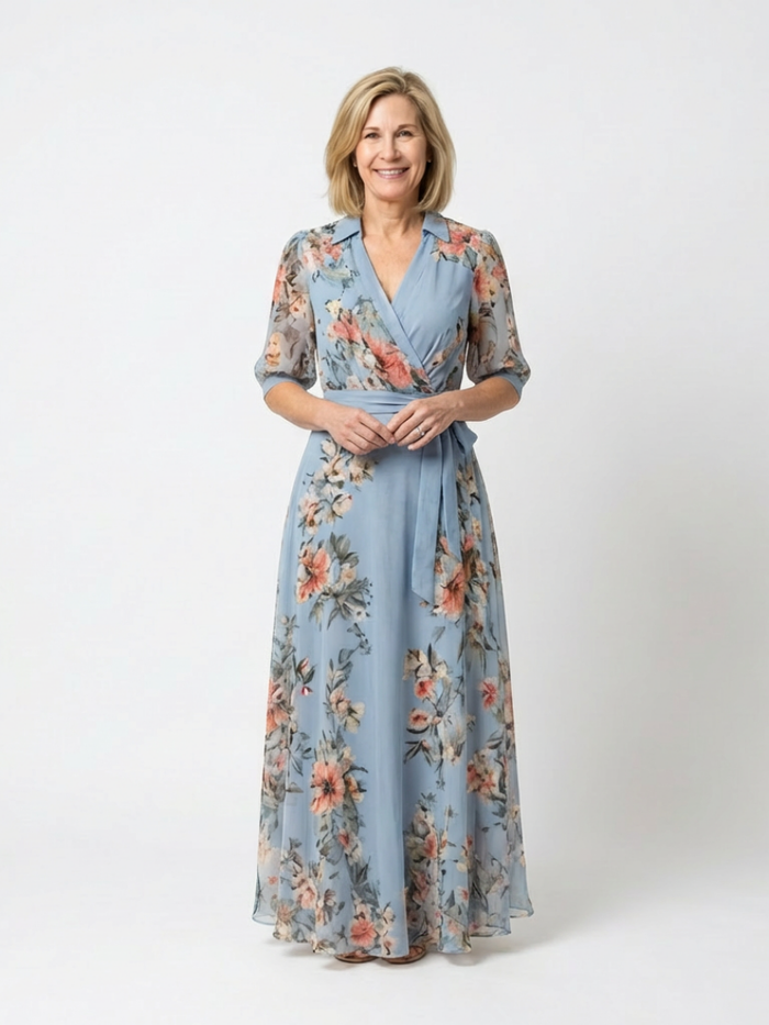 Laure | Vestido Maxi Floral Cruzado