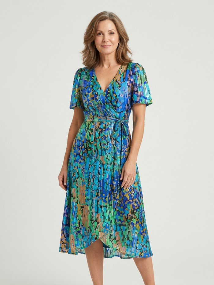 Chloé | Vestido Midi de Diseño Abstracto